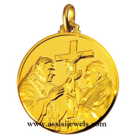 18 kt gold Popes handover medal