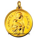 Medaglia di S. Agnese oro 18 kt