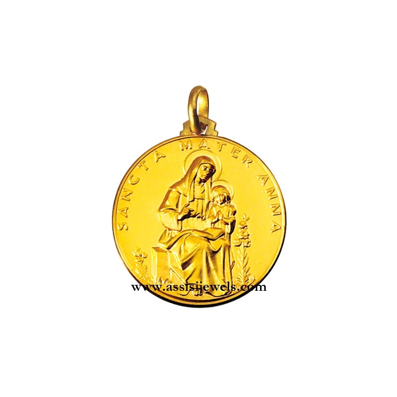 18 kt gold Saint Anne medal