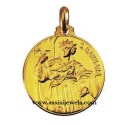 18 kt gold Saint Barbara medal