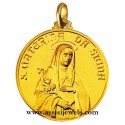Medaglia di S. Caterina da Siena oro 18 kt