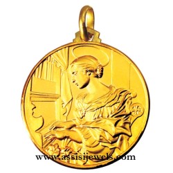 18 kt gold Saint Cecilia medal