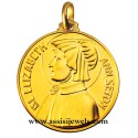 18 kt gold Saint Elizabeth ann Seton medal