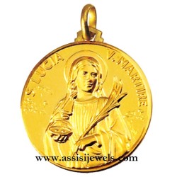 Medaglia di  S. Lucia oro 18 kt