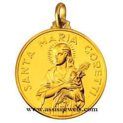 Medaglia di  S. Maria Goretti oro 18 kt