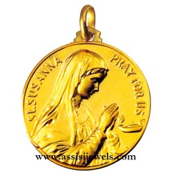 18 kt gold Saint Susanna medal