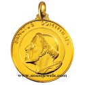 18 kt gold Saint Dominic medal