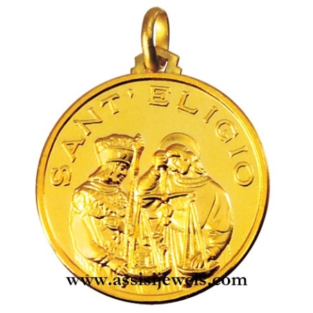 18 kt gold Saint Eligius medal