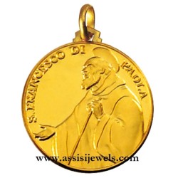 Medaglia di San Francesco di Paola oro 18 kt