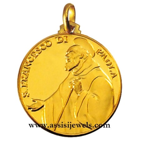 Medaglia di San Francesco di Paola oro 18 kt