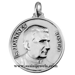 925 sterling silver Saint John Bosco medal