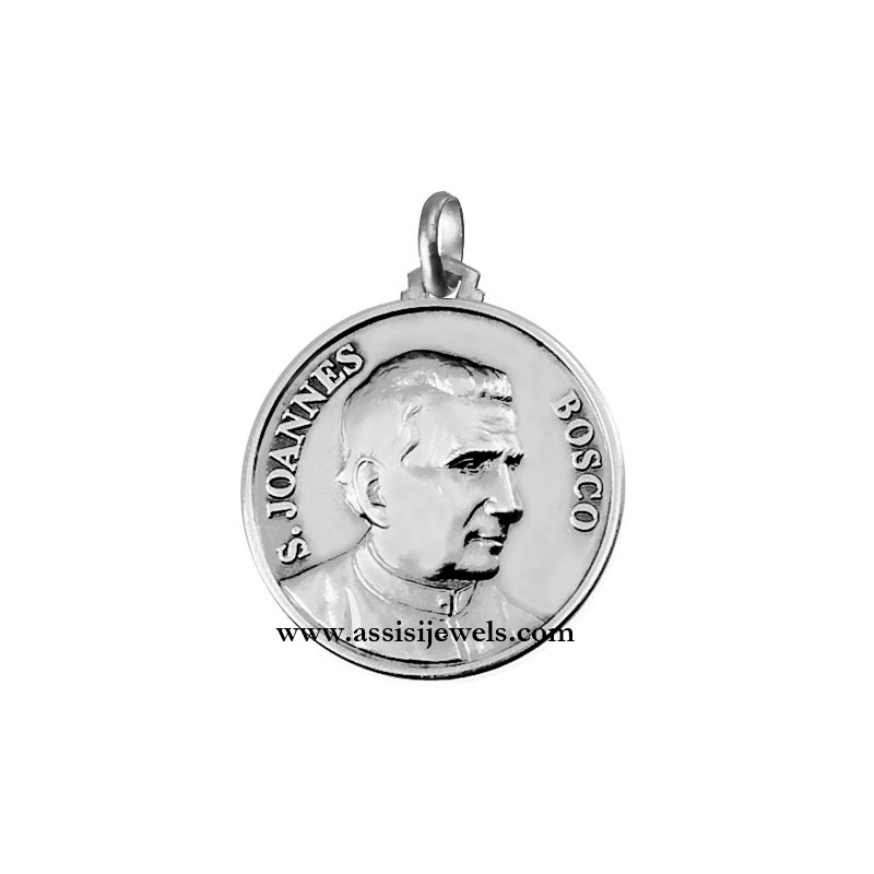 925 sterling silver Saint John Bosco medal