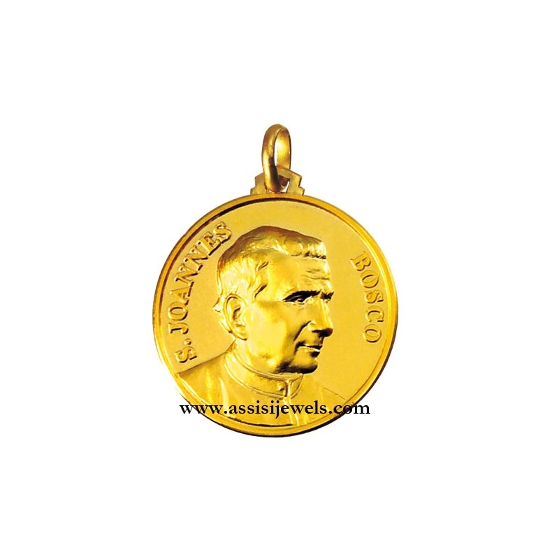 Medaglia di San Giovanni Bosco oro 18 kt