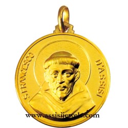 18 kt gold Saint Francis Cimabue medal