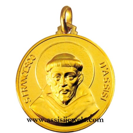 18 kt gold Saint Francis Cimabue medal