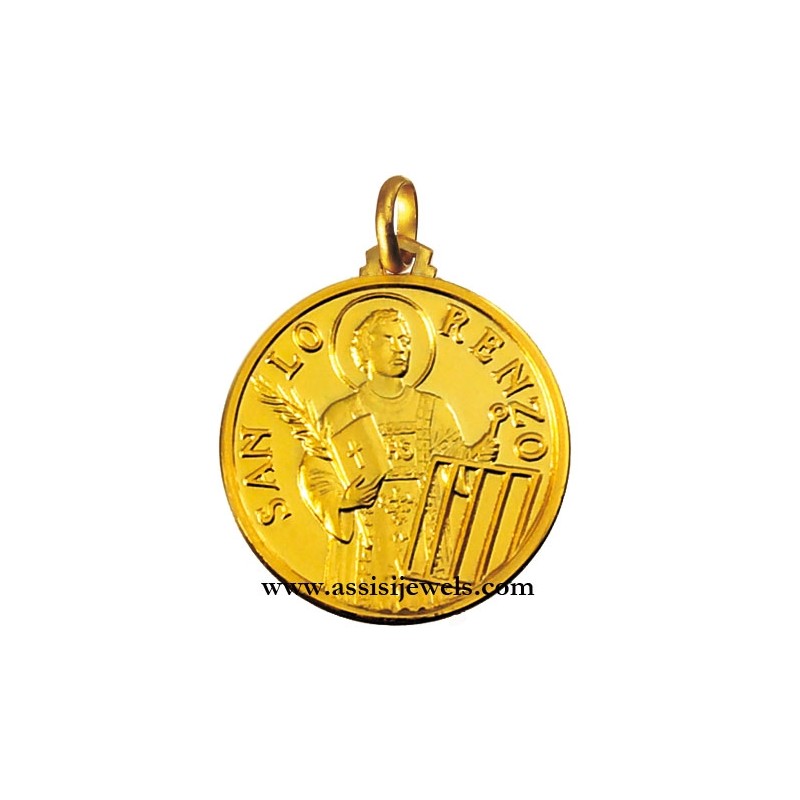 Medaglia di San Lorenzo oro 18 kt