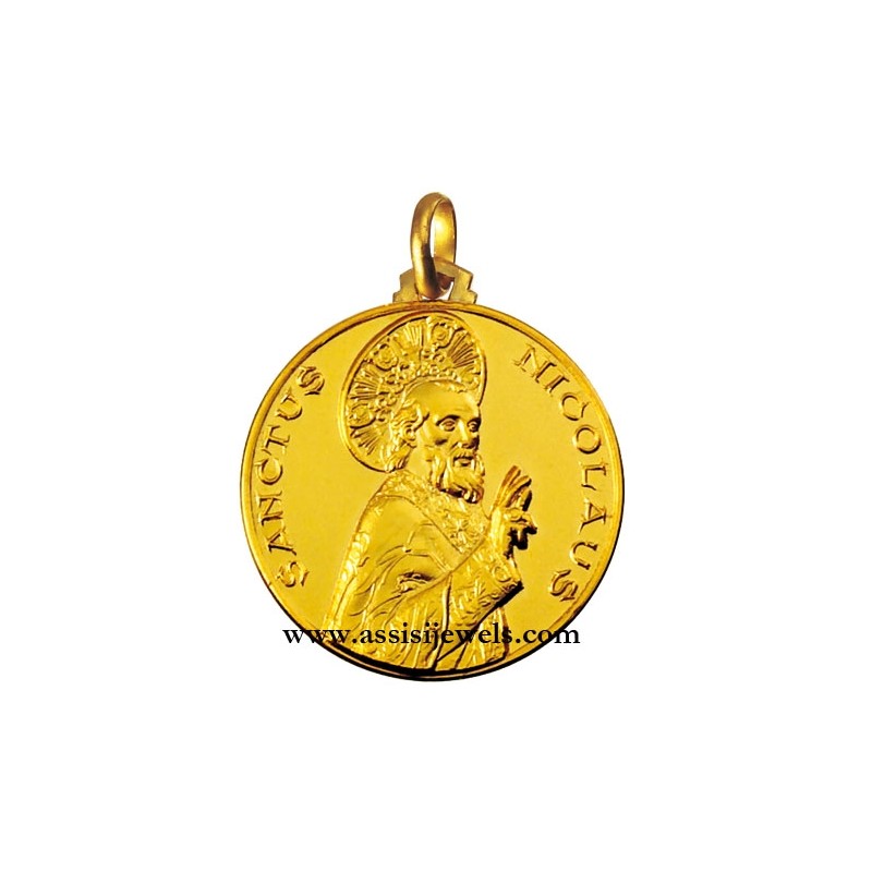 Medaglia di San Nicola oro 18 kt