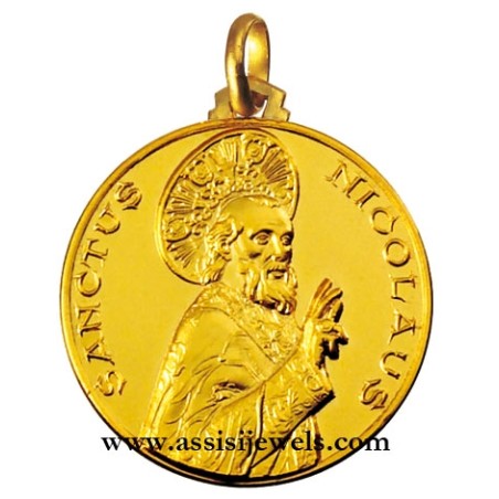 18 kt gold Saint Nicholas medal