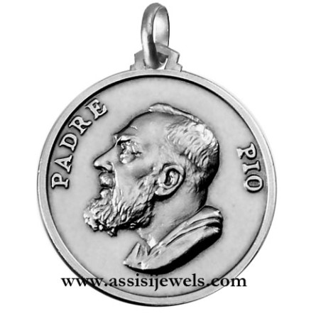 Medaglia S. Padre Pio argento 925