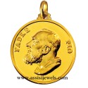 18 kt gold Saint Father Pio medal