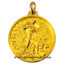 18 kt gold Saint Rocco medal