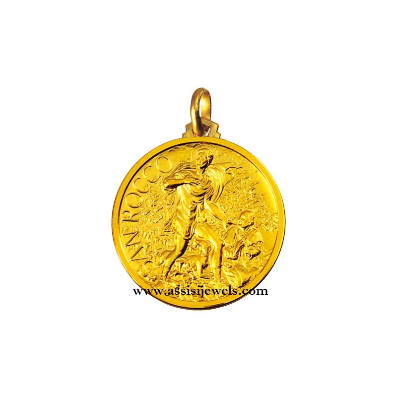 Medaglia di San Rocco oro 18 kt