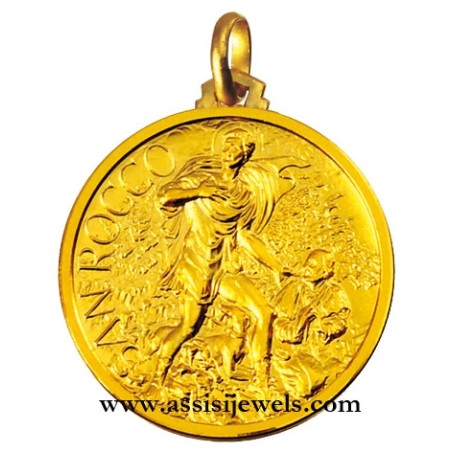 Medaglia di San Rocco oro 18 kt