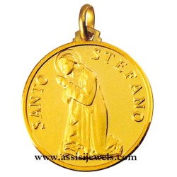 18 kt gold Saint Stephen medal