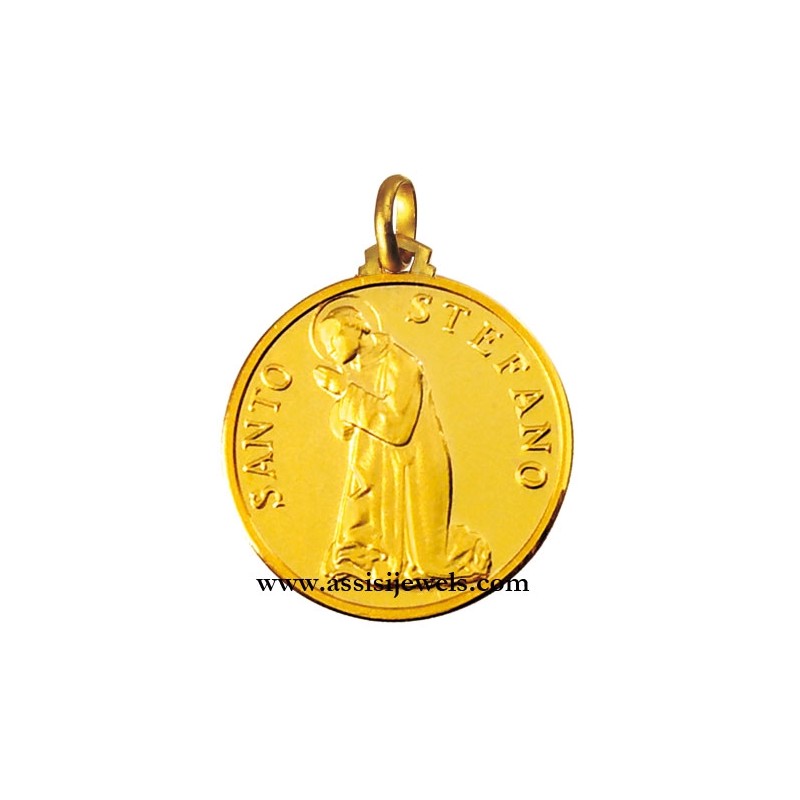 Medaglia di santo Stefano oro 18 kt