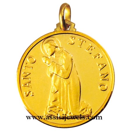 18 kt gold Saint Stephen medal