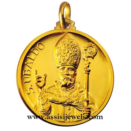 18 kt gold Saint Ubaldo medal