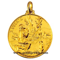 Medaglia di S. Uberto oro 18 kt