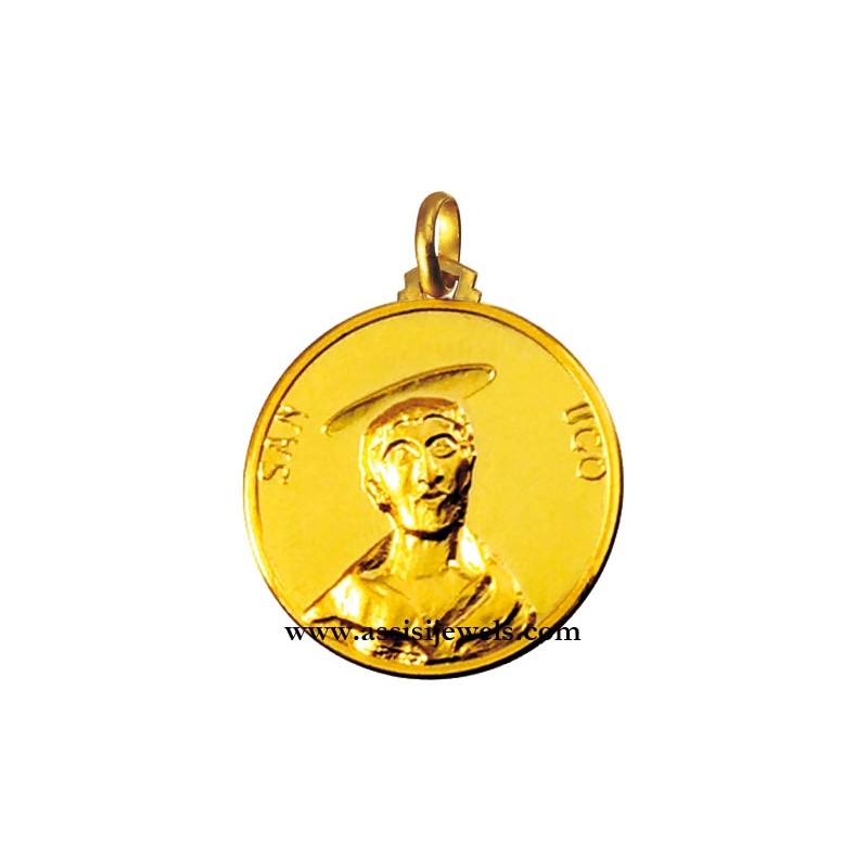 18 kt gold Saint Hugh medal
