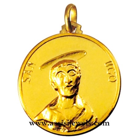18 kt gold Saint Hugh medal