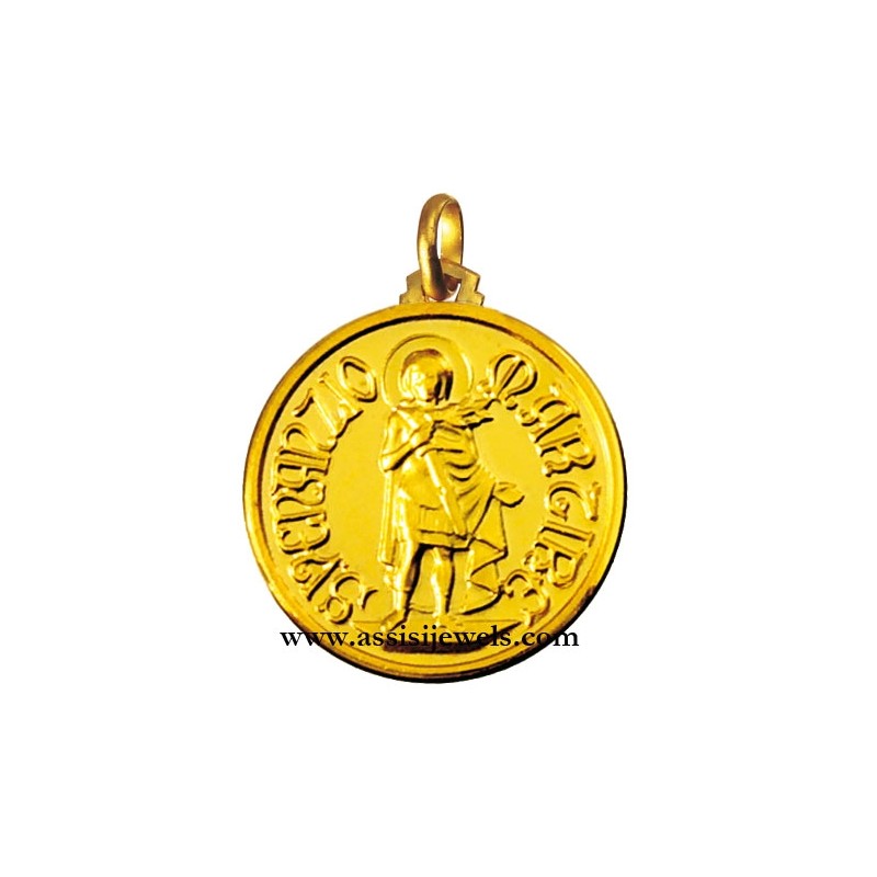 18 kt gold Saint Venanzio medal