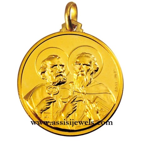 Medaglia di SS. Pietro e Paolo oro 18 kt