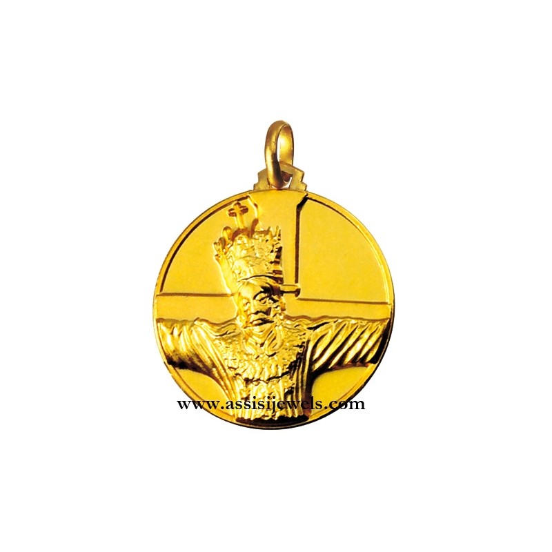 Medaglia volto Cristo santo busto oro 18 kt
