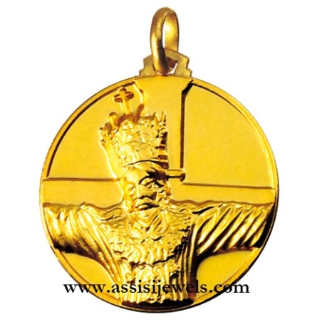 18 kt gold bust of Holy Christ medal