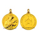 18 kt gold Saint Francis medal