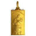18 kt gold Saint Francis preaching medal