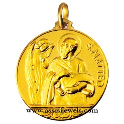 18 kt gold Saint Matthew medal