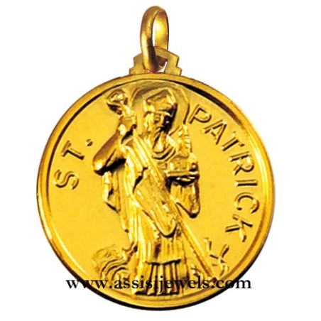 18 kt gold Saint Patrick medal