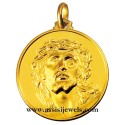 Medaglia Cristo ecce homo oro 18 kt