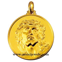 Medaglia Cristo ecce homo oro 18 kt