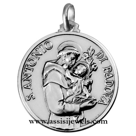 925 sterling silver Saint Antony of Padua medal