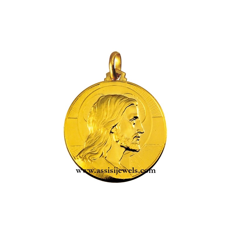 Medaglia Cristo Redentore oro 18 kt