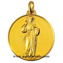 Medaglia Cristo Misericordioso oro 18 kt