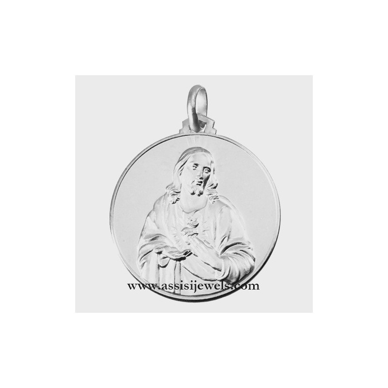 18 kt gold Sacred heart medal
