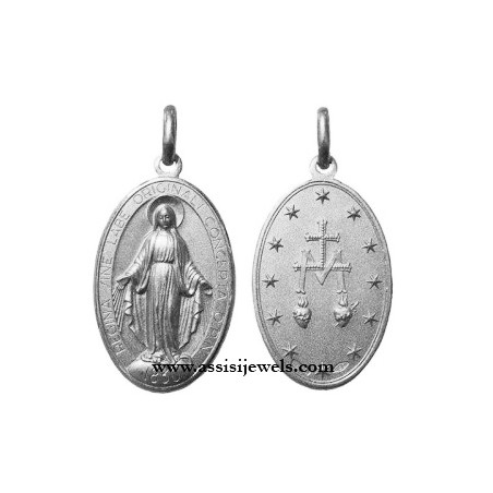 Medaglia Madonna miracolosa oro 18 kt