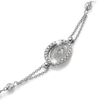 Collana rosario in oro bianco 18 kt